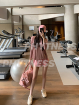 PHYTNESS Pink Fitness Portable Crossbody bag Large capacity wet and dry separation shoulder