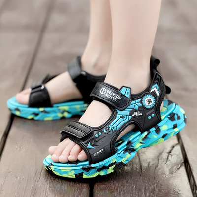 男童夏季凉鞋中大童软底防滑露趾轻便沙滩鞋