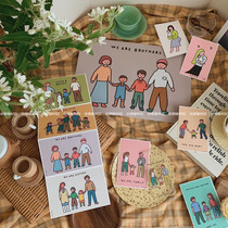 ins Han wind boutique sweet home postcard suit photo background small card set of 9 sheets