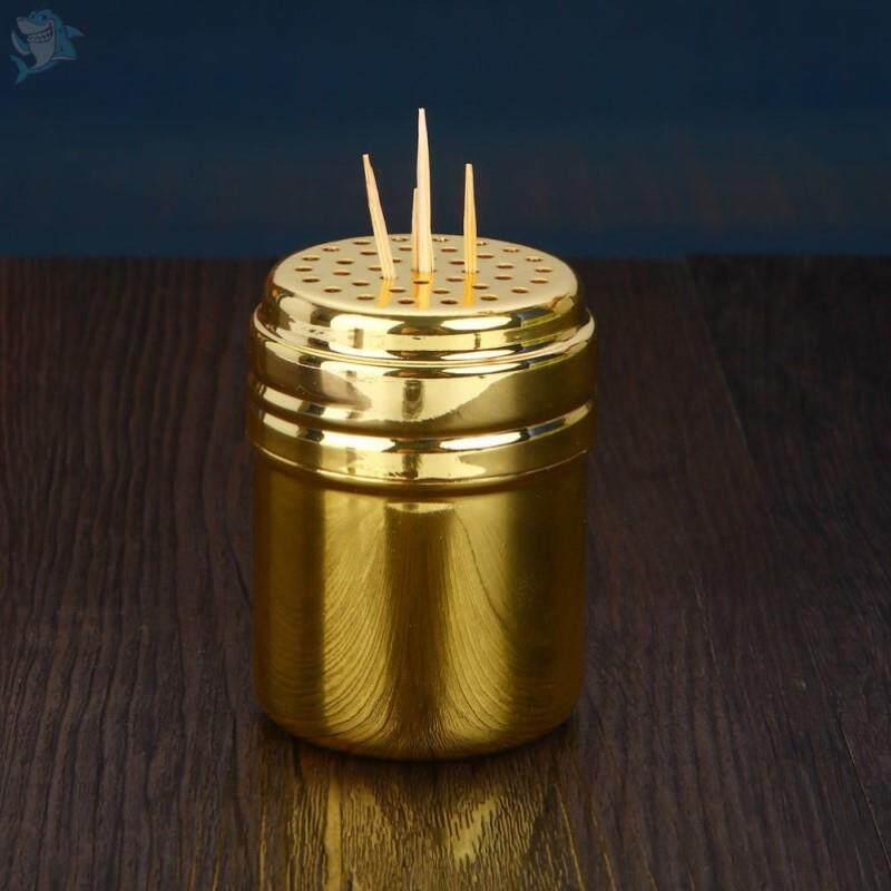 Low Price Promotion Advanced Toothpick Box Meal end user with toothpick tank Multi-functional metal toothpick cylinder swivel