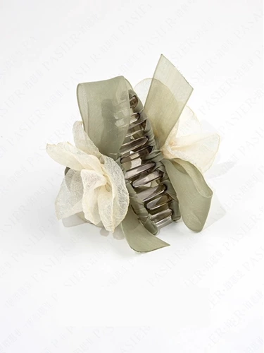 Молочная мята!Цветочапка кланяется!2024 новый стильный зажим в виде акулы для женских волос на затылке.