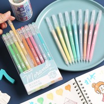Morandi colored pennilic pen suit students with cute and creative colored pens with notes special hand account pens Colour water pens minimalist retro colours pens lukewarm stationery