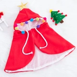 Кошка Рождественская Кейп -Собака одежда маленькая и средняя собака Тедди Бишон Померанский щенк Праздничный праздничный наряд
