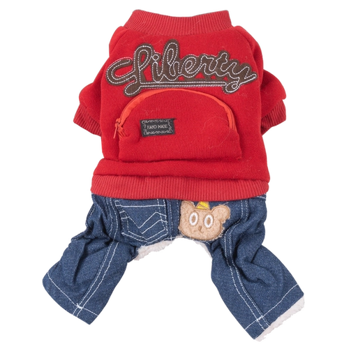 Щенка зимняя четверодочная одежда Тедди Бишон Медведь Померанский Корги