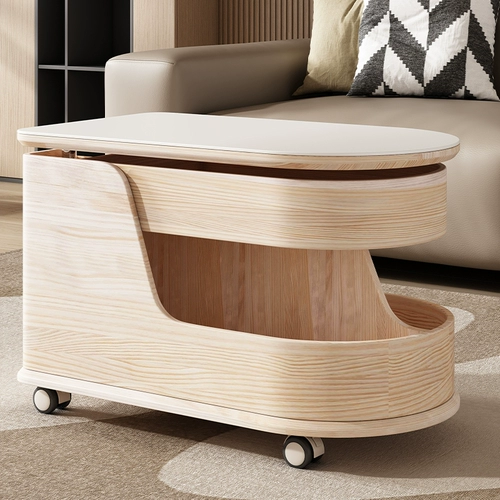 Легкий роскошный журнальный столик, новая доска из массива дерева, многофункциональная, простая, современная гостиная, передвижной приставной столик для хранения в небольшой квартире и угловой столик.