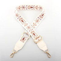 Бежевая цветочная золотая пряжка