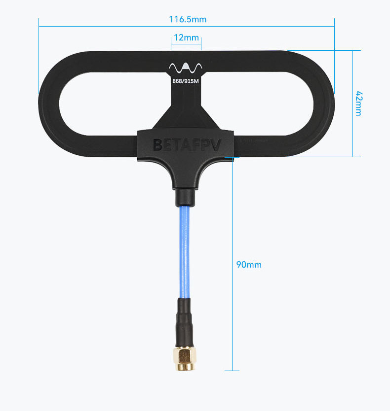 BETAFPV Loop全向天線高增益穿越機長距離高頻頭2.4/915/868GHz