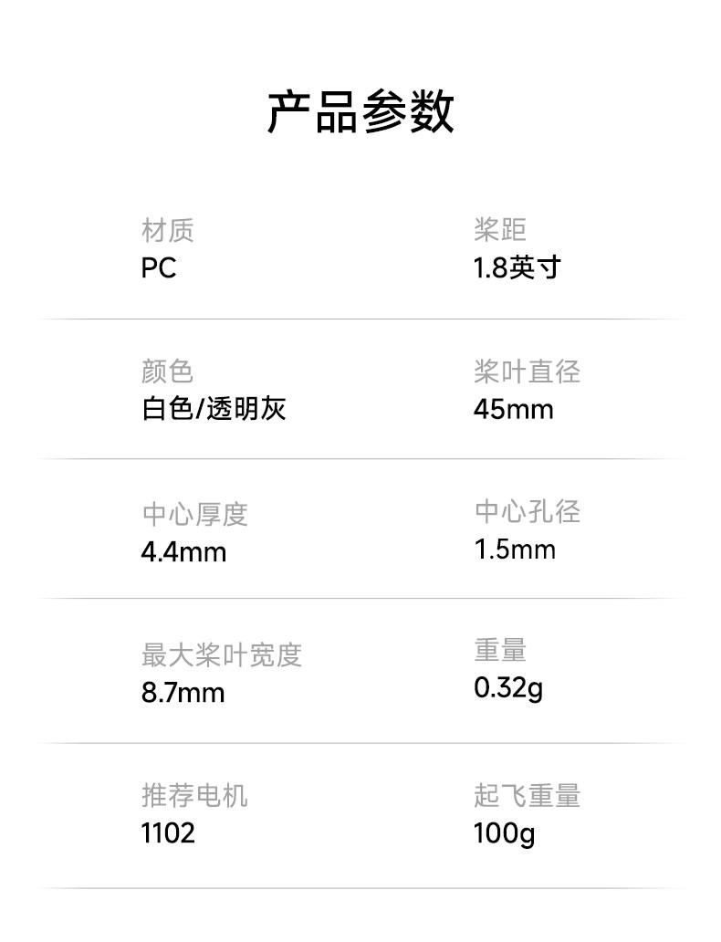 BETAFPV 乾豐1811三葉槳fpv穿越機fpv配件適配Meteor75 Pro II