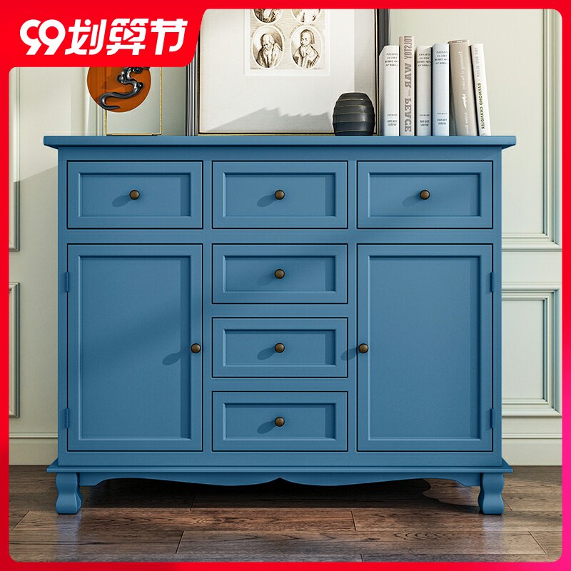 Bucket cabinet solid wood American locker bedroom living room against the wall small cabinet dining cabinet small apartment high locker