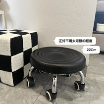 New product pulley low stool childrens toddler stool home with baby artifact beauty sewing stool pedicure changing shoe universal wheel convenient small