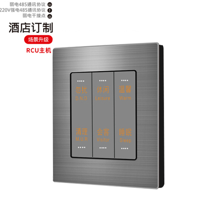 Hotel smart home timing light control voice touch button strong electric RS485 weak electric dry contact wall switch
