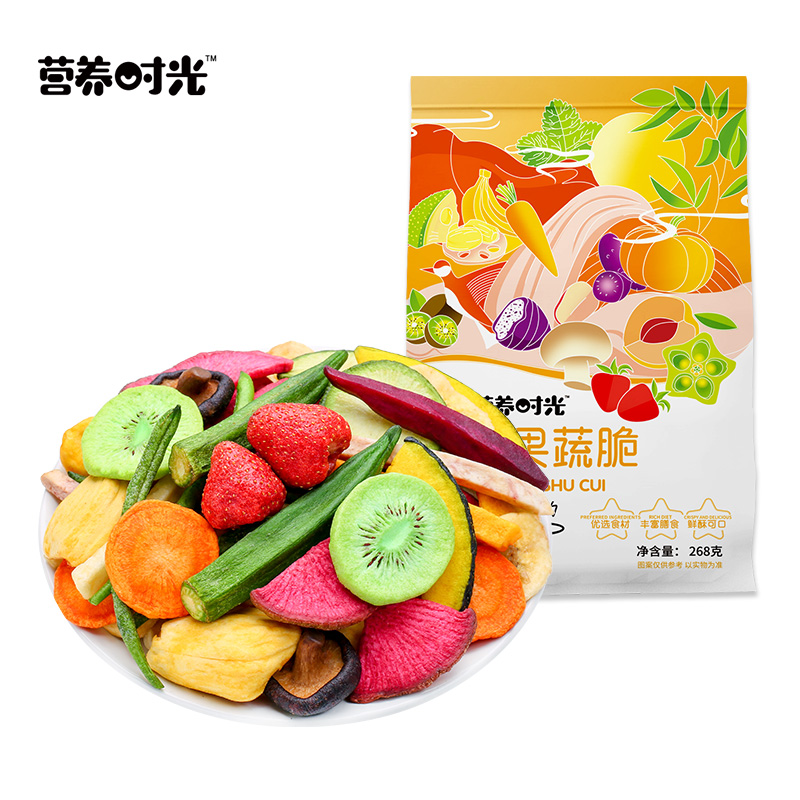 Nutrition time 15 Integrated fruits and vegetables crisp fruit snacks crisp 268g-Taobao