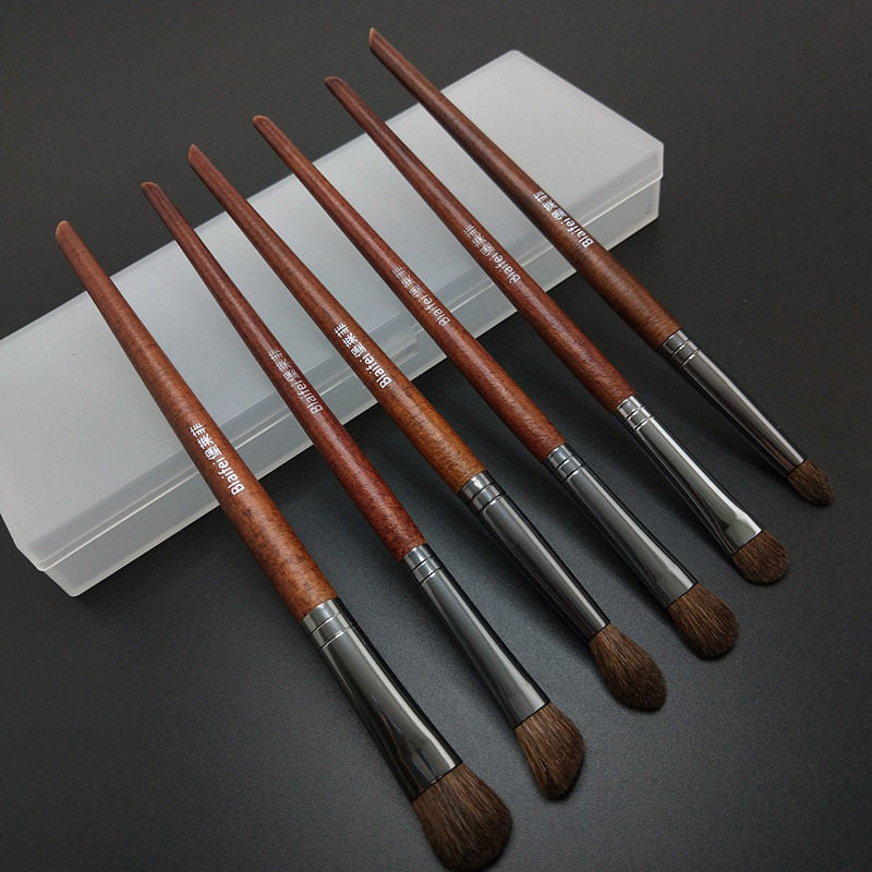 Real hair full set Pony hair Animal hair eye makeup brush Cangzhou professional eye shadow brush set Soft hair super soft nose shadow