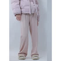 Sister Hu Korean version of casual pants women 2022 winter new loose pit strip elastic high waist wide leg pants mopping pants