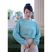 Sister Hu 2022 new Korean style casual simple round neck loose long-sleeved letter print pullover sweater women