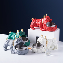 Creative Nordic ashtray dog ornaments ins wind personality trend Home living room office ashtray 2021 tide brand