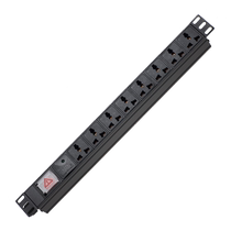 Fulong 8-bit lightning protection PDU cabinet audio laboratory power socket 1U aluminum alloy 8-bit engineering plug-in strip 10A16A wireless switch foreign trade wiring board