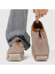 2025 новый осень дизайн ветер обувь бездельник удар педаль квадратная головка Лефу обувь кожаная обувь очередь фур Тенденция к обуви дерби