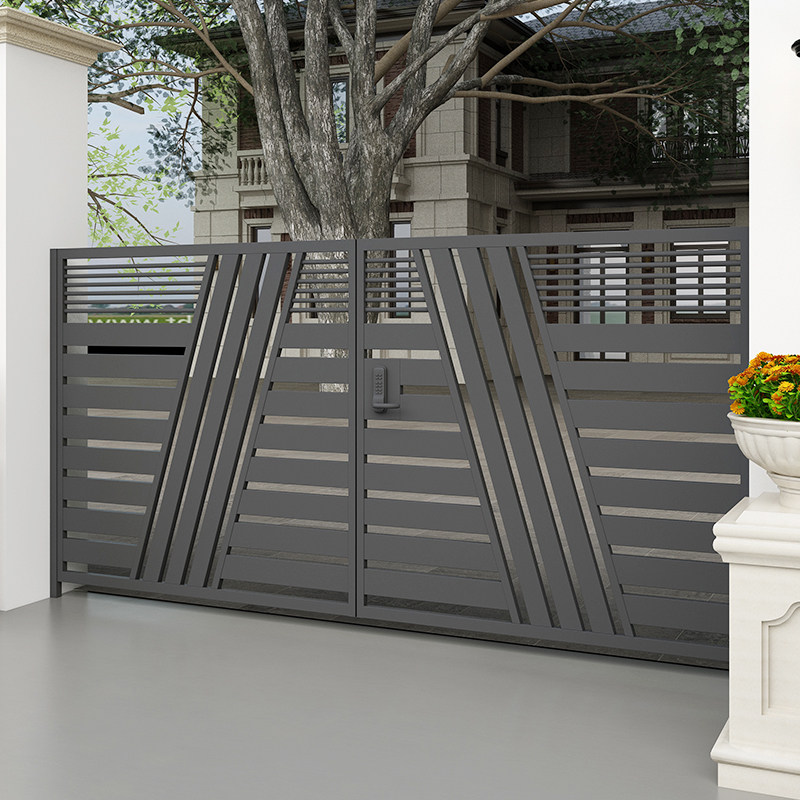 Custom villa garden double switch door laser cutting courtyard door European style simple single door community courtyard door