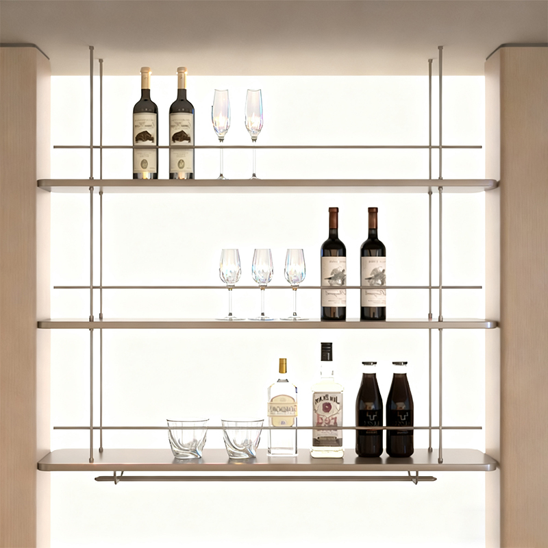 Metal Hanging Rack Stainless Steel Wine Rack Storage Rack Hanging Minimalist Shelf Ornament Rack Bar Display Shelf Cabinet Metal Hanging Rack Stainless Steel Wine Rack Storage Rack Hanging Minimalist Shelf Ornament Rack Bar Display Shelf Cabinet