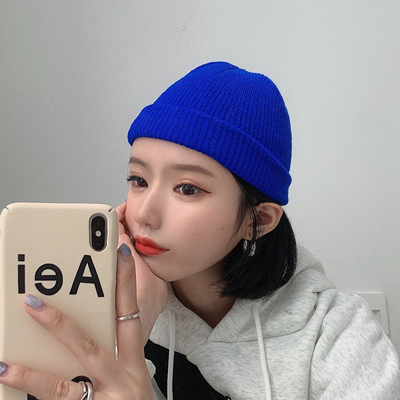 冬季毛线瓜皮帽子女潮嘻哈