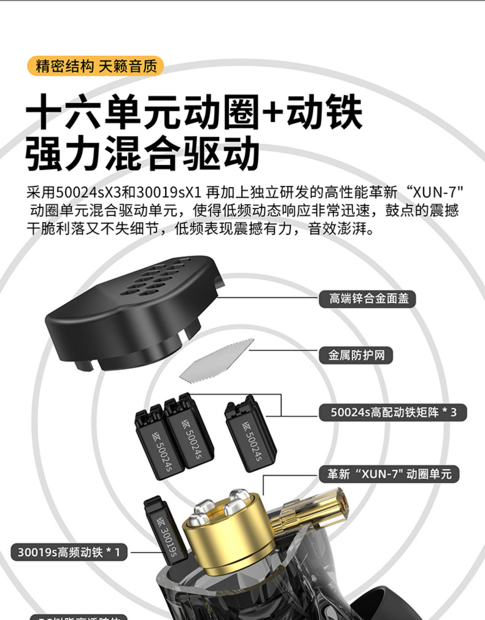 Проводные HiFi наушники cca hm20圈铁耳机16单元hifi有线发烧级高音质手机直播