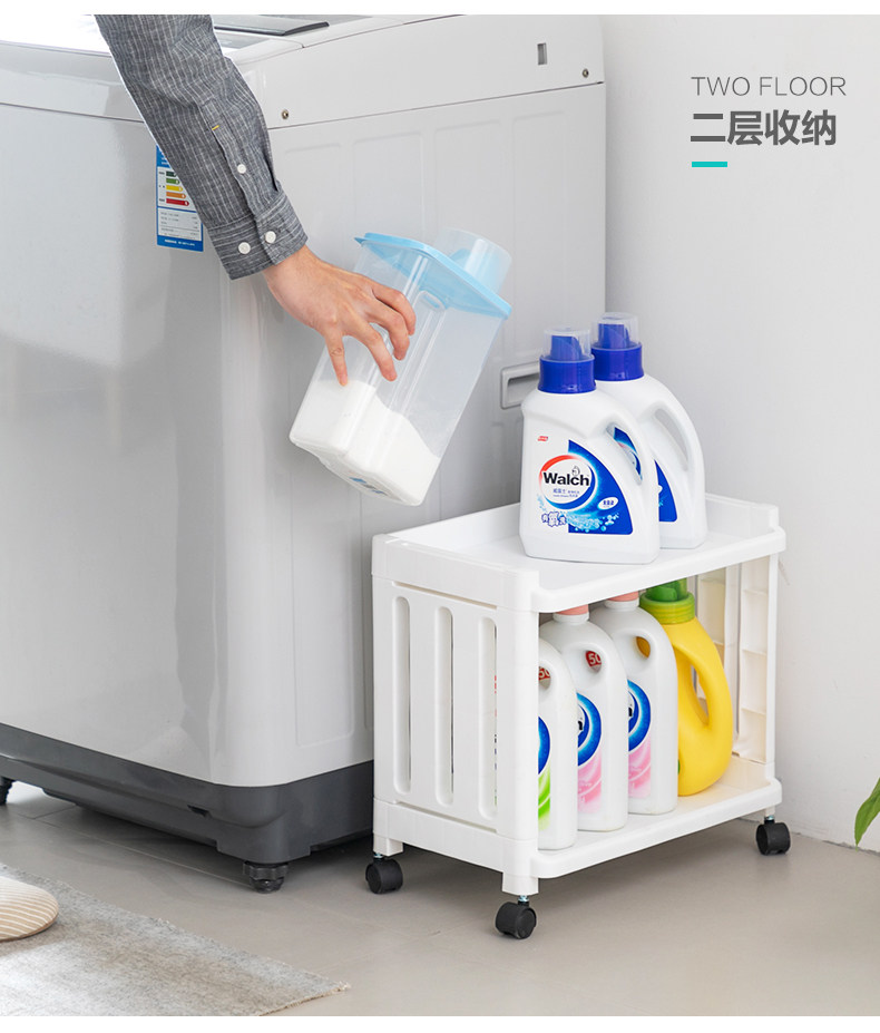 巧微纳 厨房/卫生间 落地多层置物架 图10