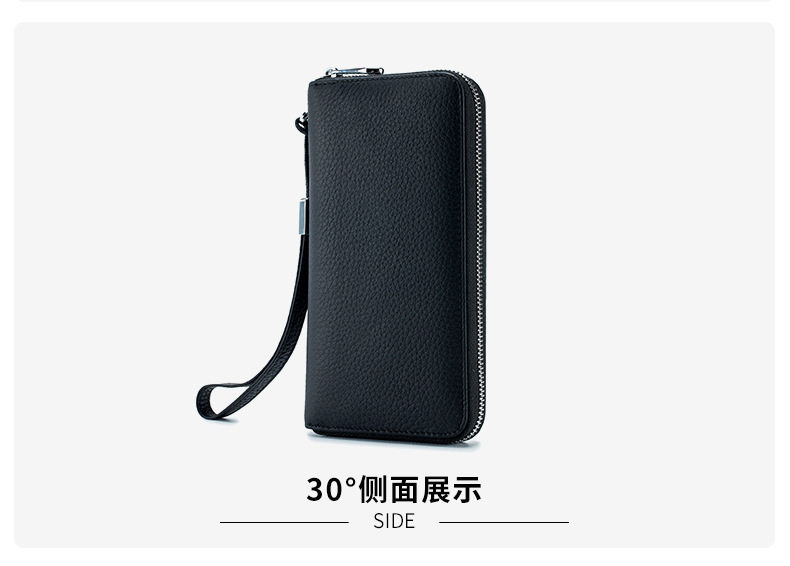 Клатч 时尚潮流防盗刷真皮长款拉链手拿包钱包女2022新款头层牛皮手机包