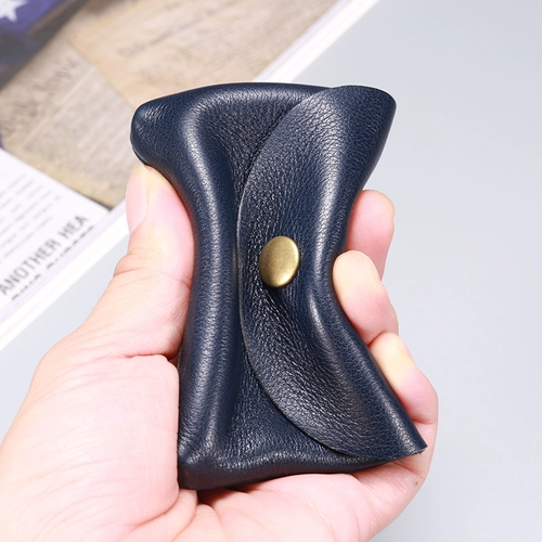 Кожаный маленький картхолдер ручной работы, кошелек, монеты подходит для мужчин и женщин для визитных карточек, японские и корейские, DIY, из натуральной кожи