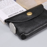 Кожаный маленький картхолдер ручной работы, кошелек, монеты подходит для мужчин и женщин для визитных карточек, японские и корейские, из натуральной кожи