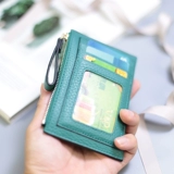 Маленький ультратонкий кошелек, бумажник, монеты, чехол для водительских прав, комплект, карточки, коллекция 2022, из натуральной кожи
