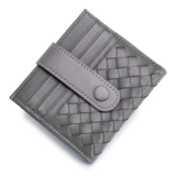 Плетеный ультратонкий картхолдер, маленький вместительный и большой бумажник, из натуральной кожи