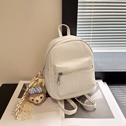 Women's Bag 2025 New Style Simple Solid Color Texture Trendy Versatile Casual Fashion Backpack