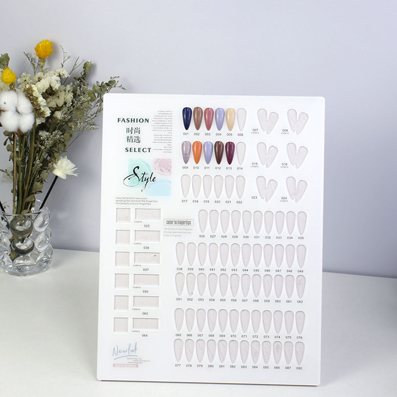 New Japanese-Style Color Palette Nail Art Display Book Color Swatch Board Nail Polish Display Board Frame Nail Sample Stickers