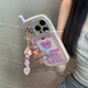 INS GIRLS 'PHONE PALKA DOT BOW 펜던트 iPhone 16Promax Apple 15 휴대 전화 케이스 14/13Pro 전기 도금 실리콘 16 Creative Big Brother Anti-Fall Case