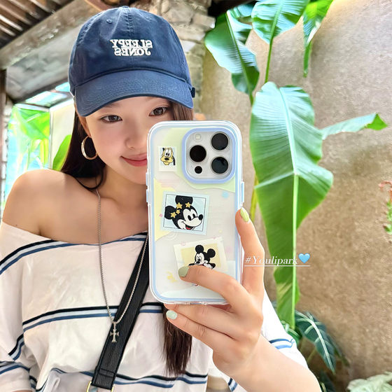 INS Summer Girl Fresh Graffiti Letter Cartoon 15 16Pro Apple 16Promax 휴대 전화 케이스 iPhone 16에 적합