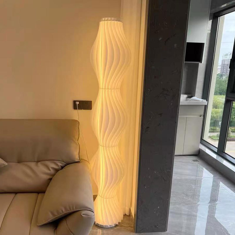 Trendy Grass Skirt Floor Lamp for Living Room, Decorative Ambient Light Beside Sofa, Bedroom High-End Light Luxury Floor-Standing Table Lamp