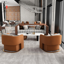 Sales office negotiate sofa combination modern light luxury hotel lobby VIP reception double or three card seat furniture customization