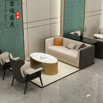 The sales office negotiates sofa combination modern light luxury beauty salon hotel lobby lounge area reception deck customization