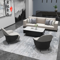 The sales office negotiates sofa villa soft decoration model room furniture customization hotel lobby reception sofa chair combination
