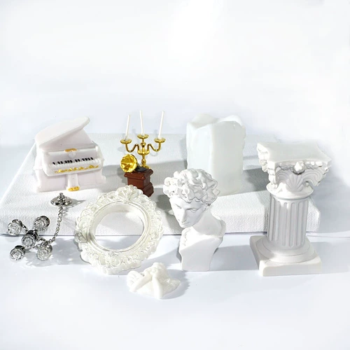 比彩 Серия постановок сцены в стиле барокко, субкультура, римская колонна, фортепиано, декоративные аксессуары из смолы