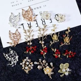 比彩 Китайский древний стиль национальный прилив фанат Феникс сплав с бриллиантами аксессуары Diy Creamy Glue Fan Material