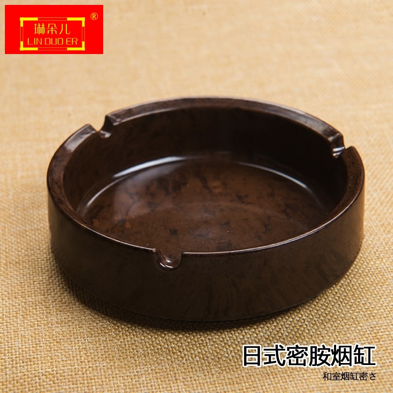 Smoke Cylinder Plastic Melamine Day Style Creative Fashion Round Home Restaurant Wine Internet Café Size Number Anti-Fall Ashtray-Taobao