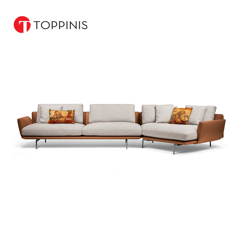 Toppinis Italian minimalist special-shaped bevel fabric sofa living room light luxury modern minimalist curved corner sofa