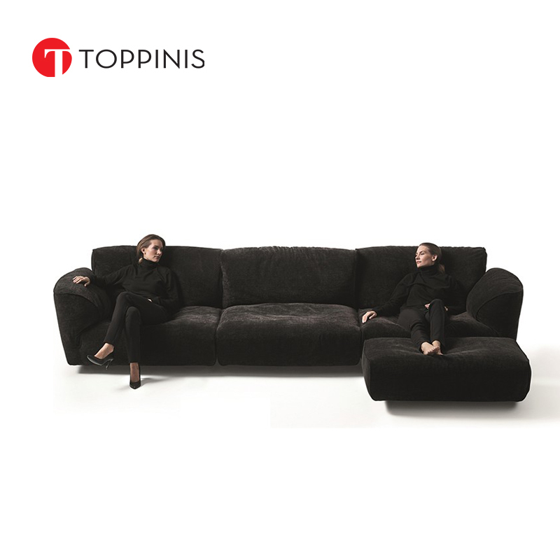 Toppinis Italian minimalist fabric sofa living room simple modern Daping number three-bit corner combination