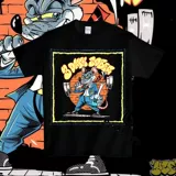 Японская мультяшная хлопковая футболка с коротким рукавом подходит для мужчин и женщин, оверсайз, короткий рукав