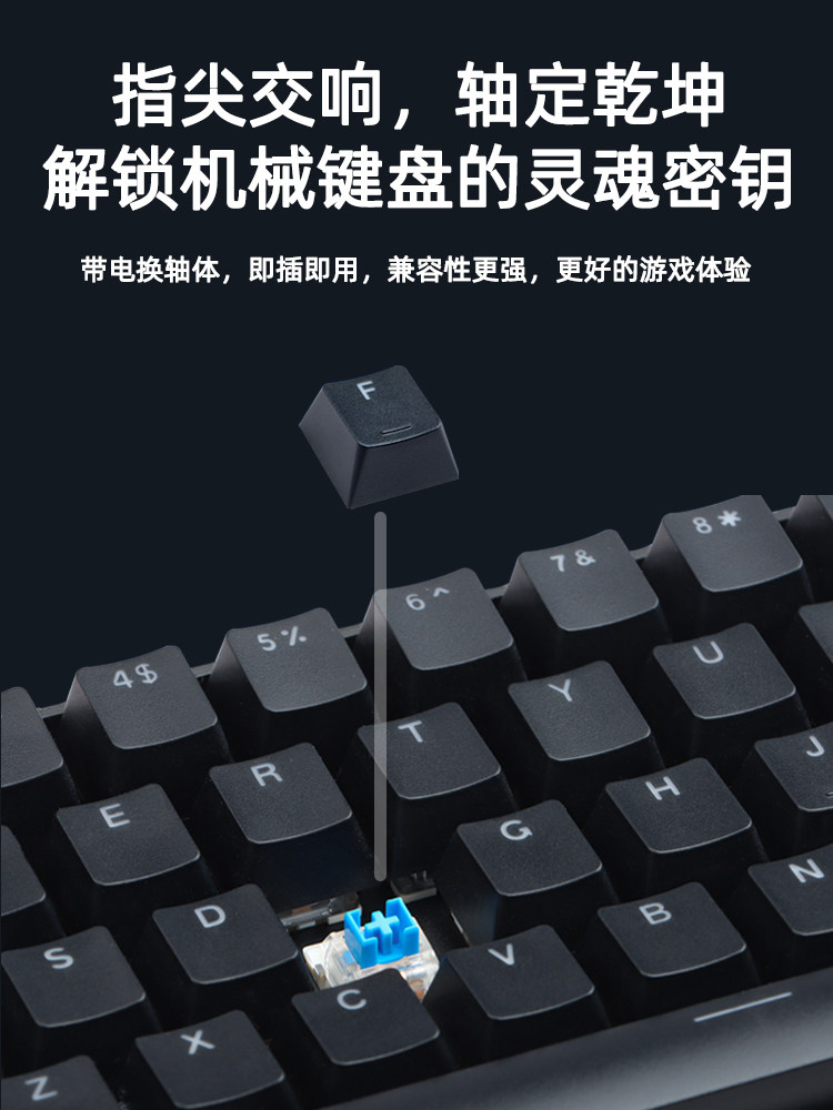 K61 Mechanical Keyboard Mini Portable Wired External Keyboard for Laptop Red, Blue, Black, Brown Switches for Office and Gaming