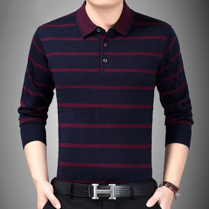 男士春秋季长袖针织衫韩版新款爸爸装