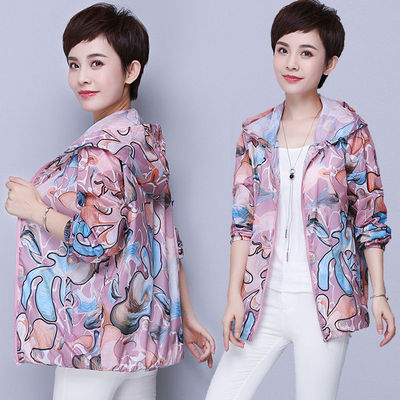 妈妈装夏季防晒衣防紫外线连帽夏装外套