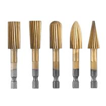 42 alloy parts 4241 handle hexagonal five-piece set polished aluminum parts rotating high-speed steel high-speed steel file set head milling cutter